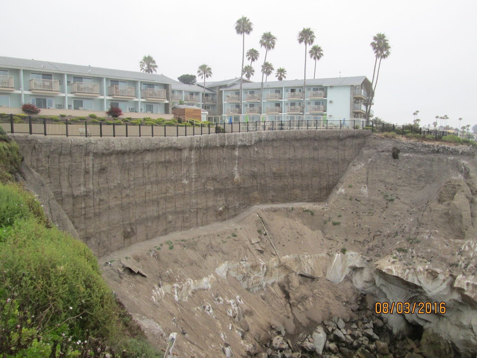 Construction of structural shotcrete and tie-back walls to stabilize the bluffs